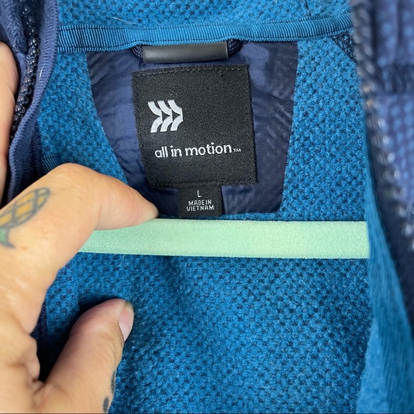 All In Motion Blue Outdoor Sports Zip Up Jacket Size L - Picture 6 of 8